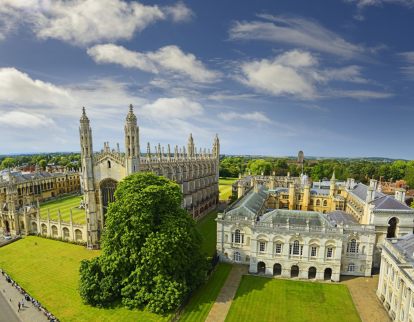 Aerial View of King's College Cambridge University