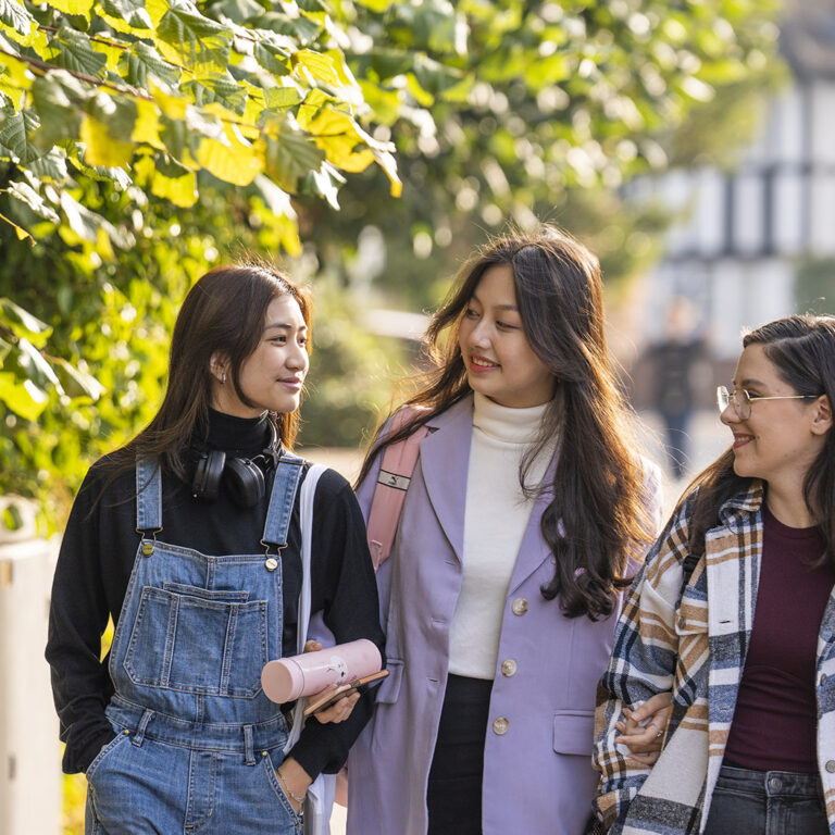 girls walking down the street