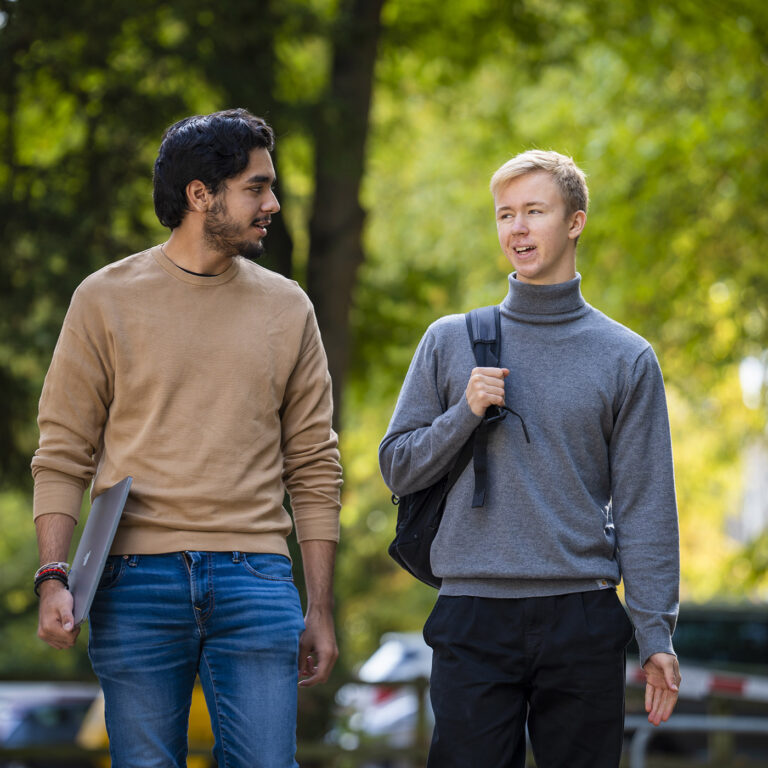 students walking to class