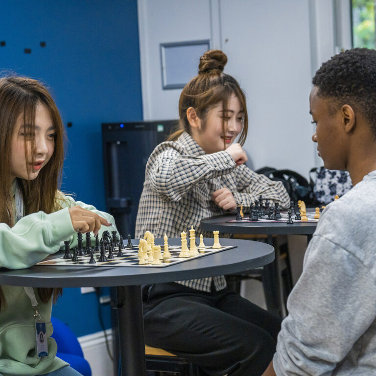 students playing chess