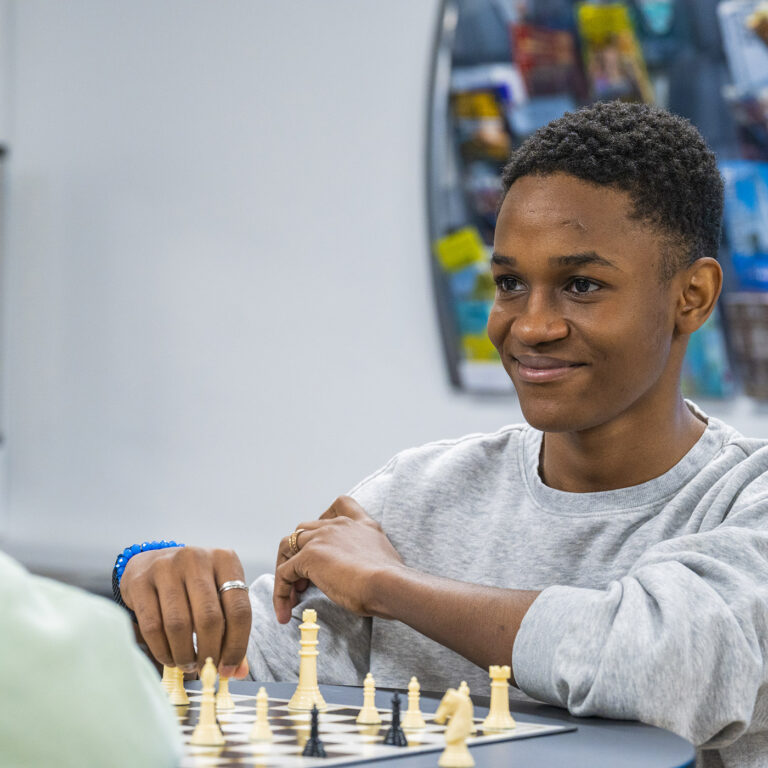 students playing chess