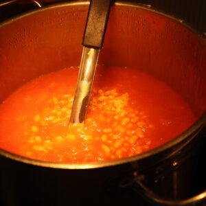 beans in a pot