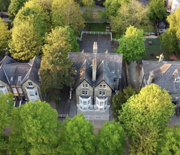 birds eye view of school