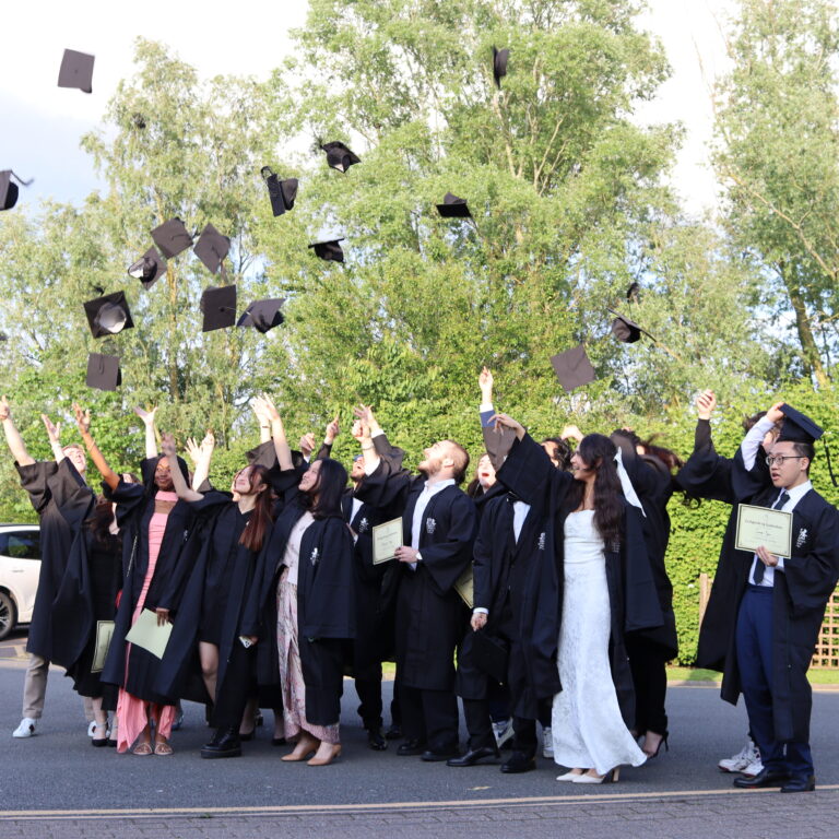 students at graduation