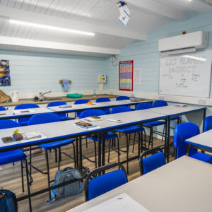 interior of a classroom
